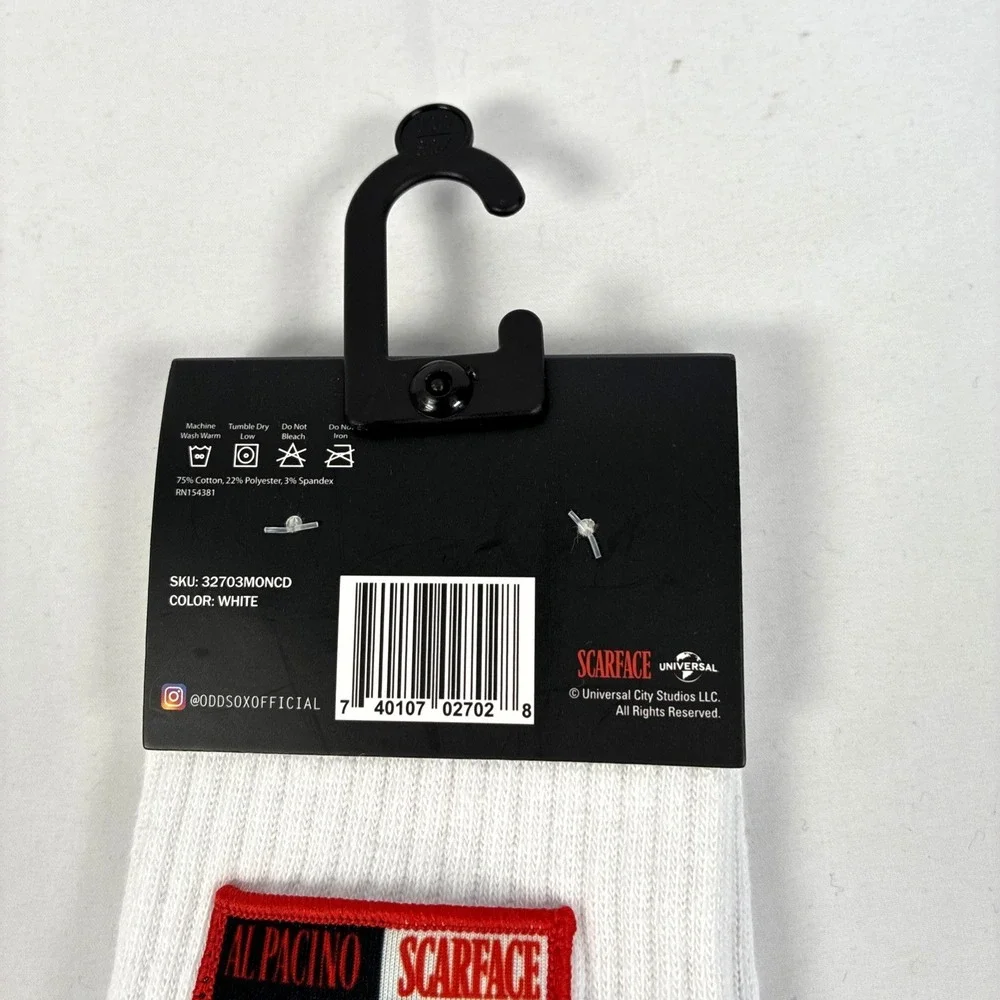 New Mens Odd‎ Sox Scarface Long Socks Size 8-12 NWT Knits Crew